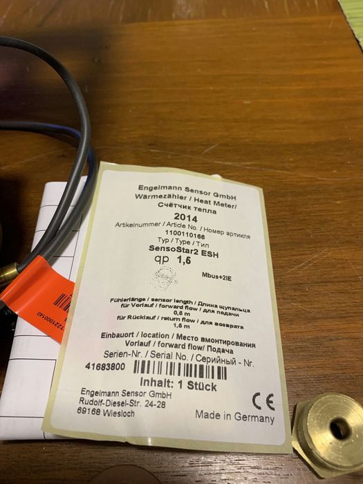 Теплолічильник SensoStar 2 ENGELMANN новий Германія