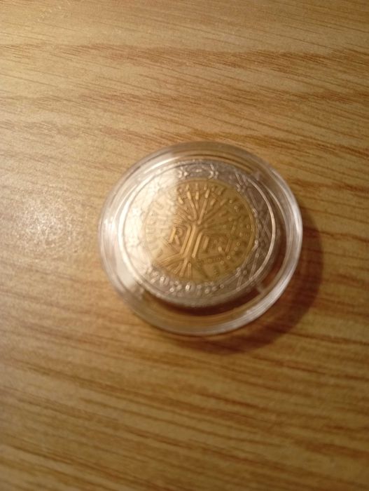Moneta 2 eu Francja,osobliwa.