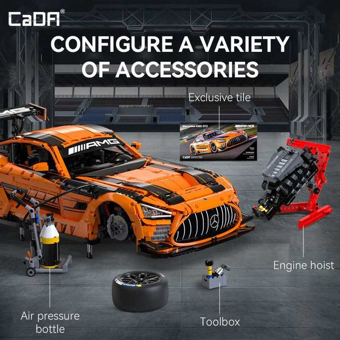 Передзамовлення‼️Конструктор Cada Mercedes-AMG GT3, 5466 деталей