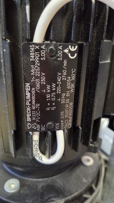 Pompa do wody basenu wanny Speck Pumpen ABF 71/2C-7R