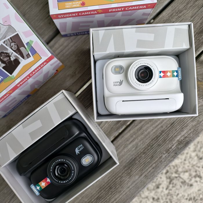 Дитячий фотоапарат миттєвого друку S9, WHITE,BLACK