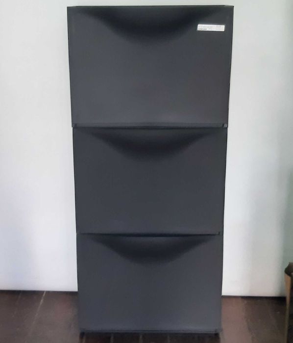 Sapateira Arrumação IKEA Trones Plástico Três Pretas Funcionais