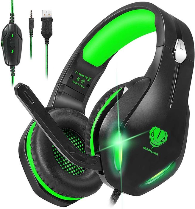 HEADPHONES Headset Butfulake Green