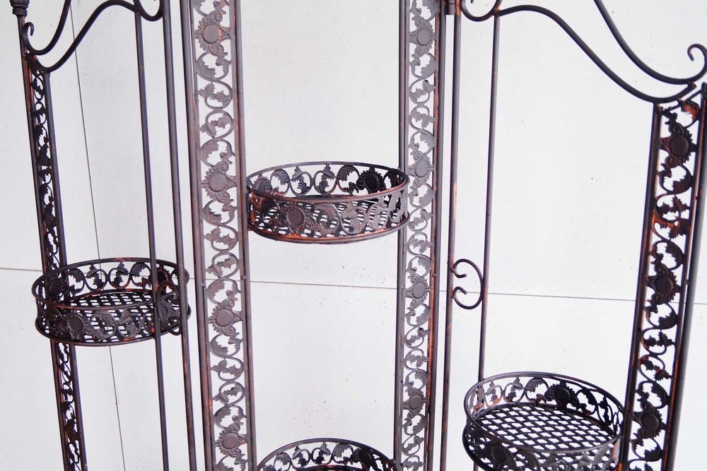 Duży metalowy rustykalny kwietnik parawan retro ogród
