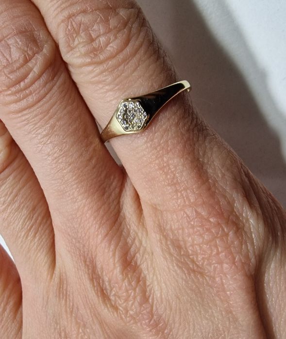 ZŁOTY pierścionek 14K pr.585 rozm.21 Komis Czeladź