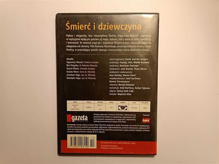 Film DVD - Śmierć i dziewczyna