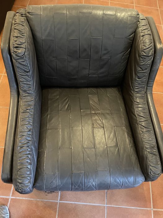 Sofa em pele 1 lugar