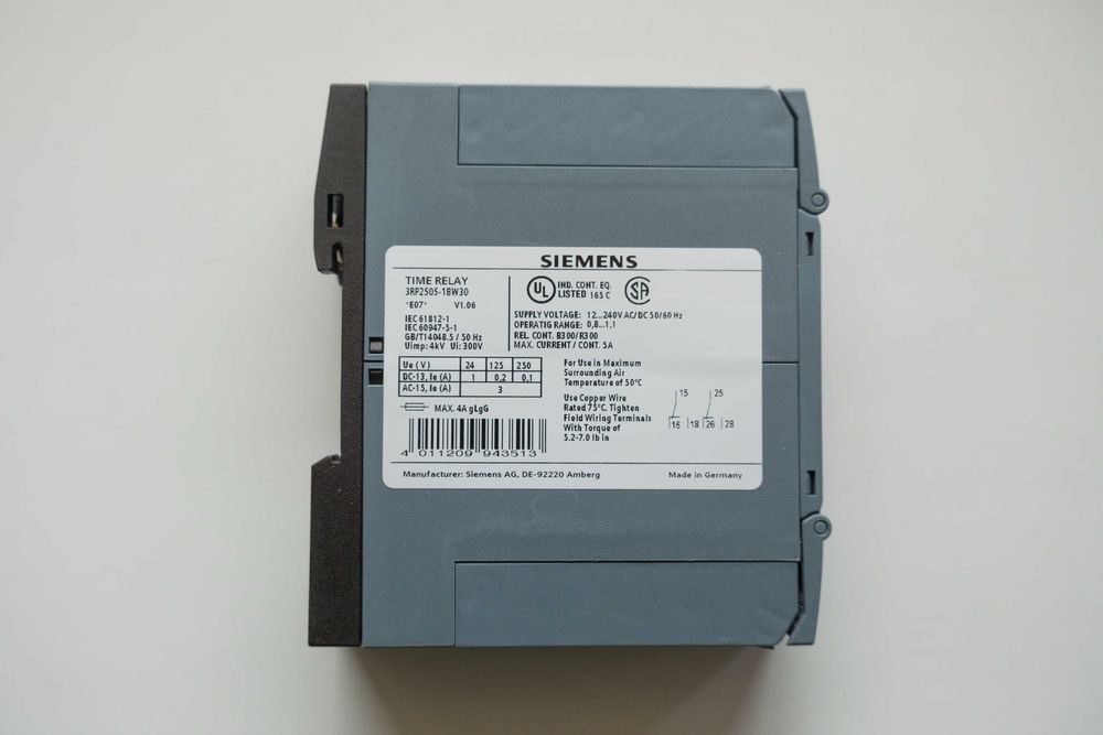 Przekaźnik czasowy 27 funkcji, Siemens Sirius 3RP2505-1BW30