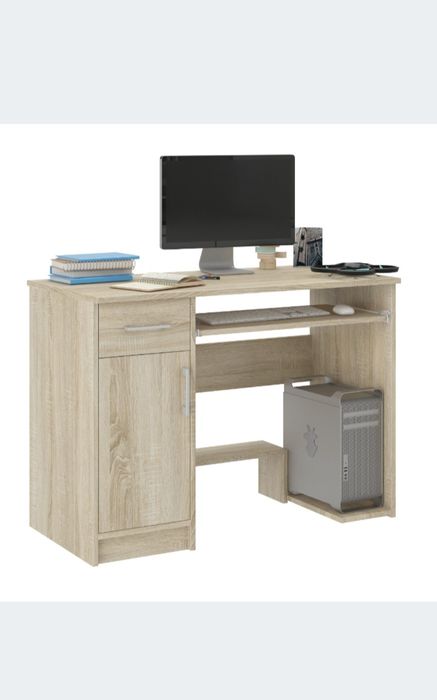 Stoly Biurko gamingowe komputerowe szkolne kolor dąb sanoma 90 cm dług