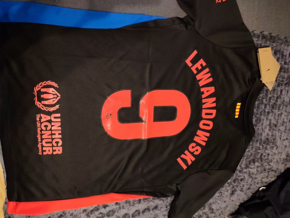 Koszulka piłkarska FC Barcelona Lewandowski 9 rozmiar S