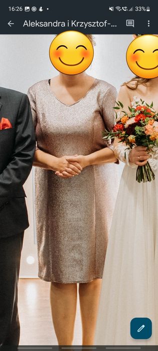 Sukienka z błyszcząca nitką