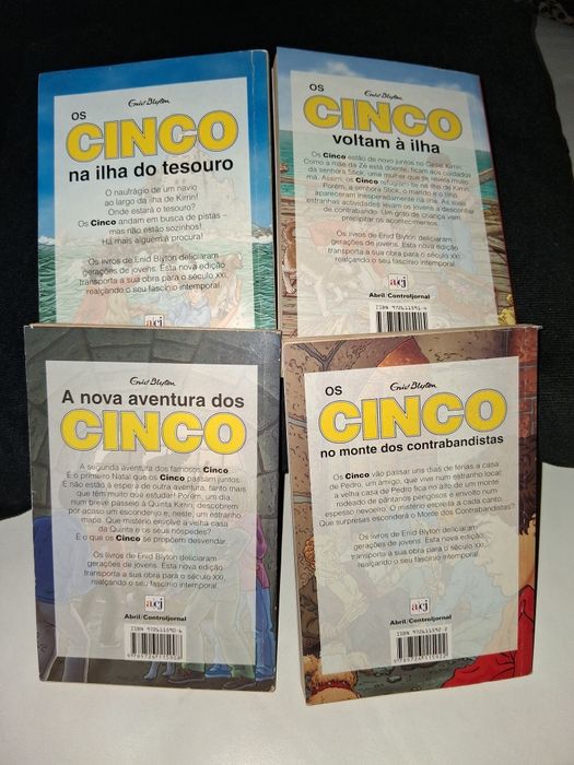 Livros antigos Os Cinco