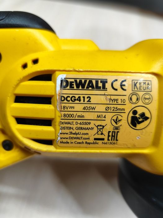 Вживана DeWalt DCG412 болгарка акумуляторна Деволт оригінал