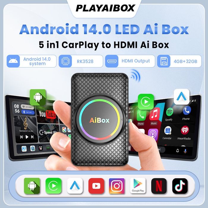 Android 14 Smart Ai Box CarPlay HDMI