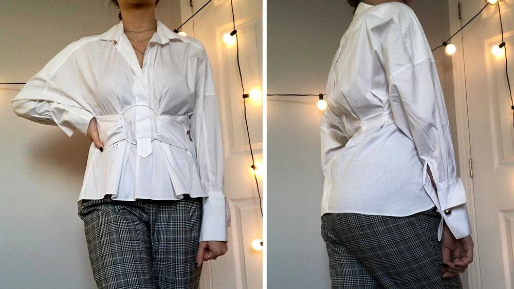 Біла сорочка блуза 48 розмір ZARA