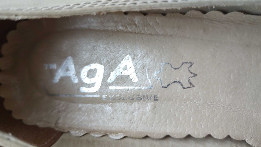 buty kokarda 41 AGA skórzane, balerinki, czółenka