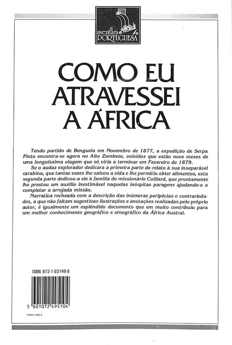 "Como eu atravessei a África" de Serpa Pinto (2 vol.)