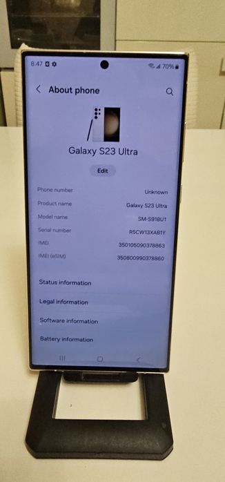 Samsung S23 ULTRA  S918U1. 8/256. Идеальный. Запись звонков.