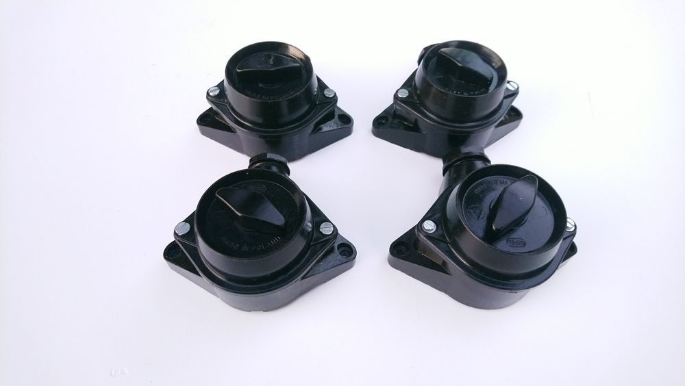 Șchodowy włącznik bakelitowy czarny natynkowy hermetyczny