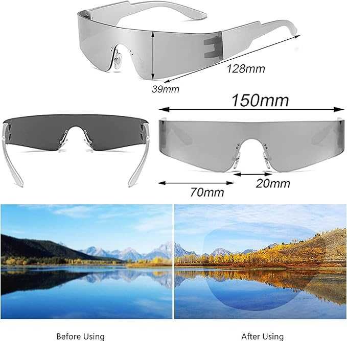 Futurystyczne okulary przeciwsłoneczne SPP449