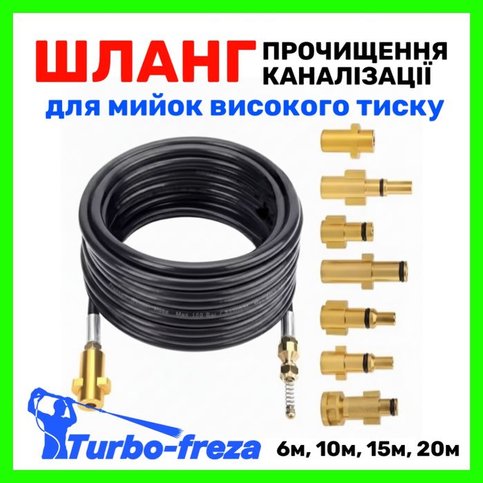 Турбо насадка грязьова фреза роторна форсунка сопло для мийки Karcher
