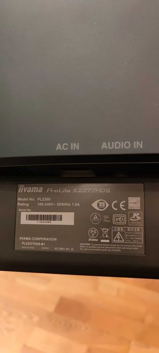 Монітор 23" iiyama ProLite X2377HDS-B1