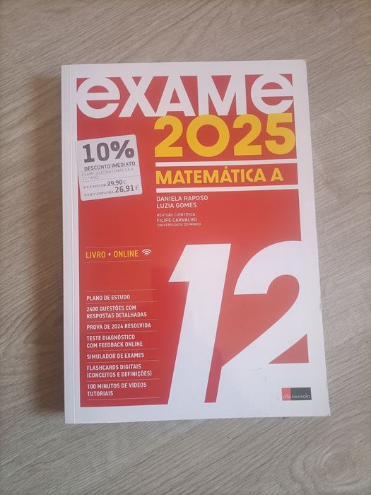 Manual de preparação para exame de Matemática A - 2025 (Leya Educação)