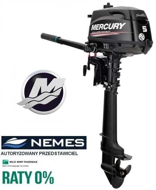 Silnik zaburtowy Mercury F5 MLHA SAIL (długi, uciągowy) nowy, od ręki
