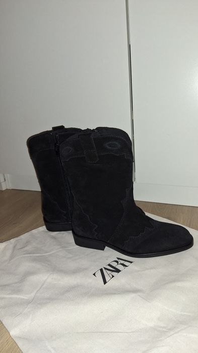 Botki zamszowe Zara r.36