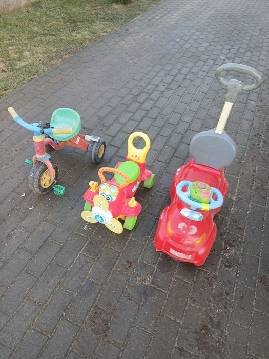 Jeździki, pchacz, rowerek