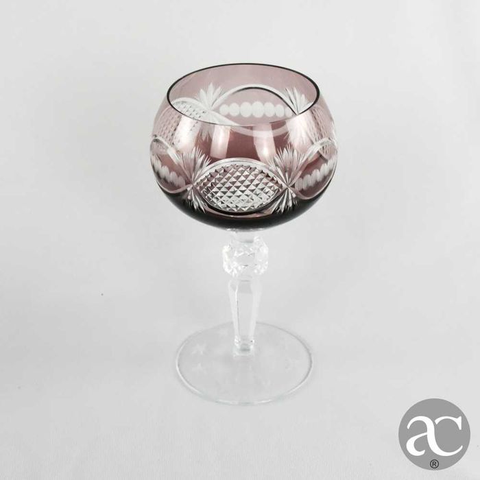 Conjunto de 6 Copos / Taças Doublé em Cristal Alemão, 24% de chumbo