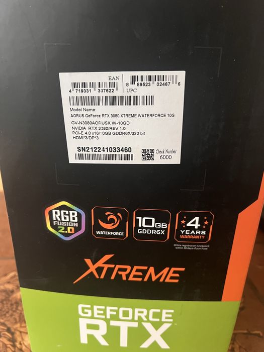 RTX 3080 Aorus Extreme Waterforce