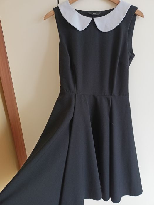 Sukienka z kołnierzykiem babydoll 38 matura obrona