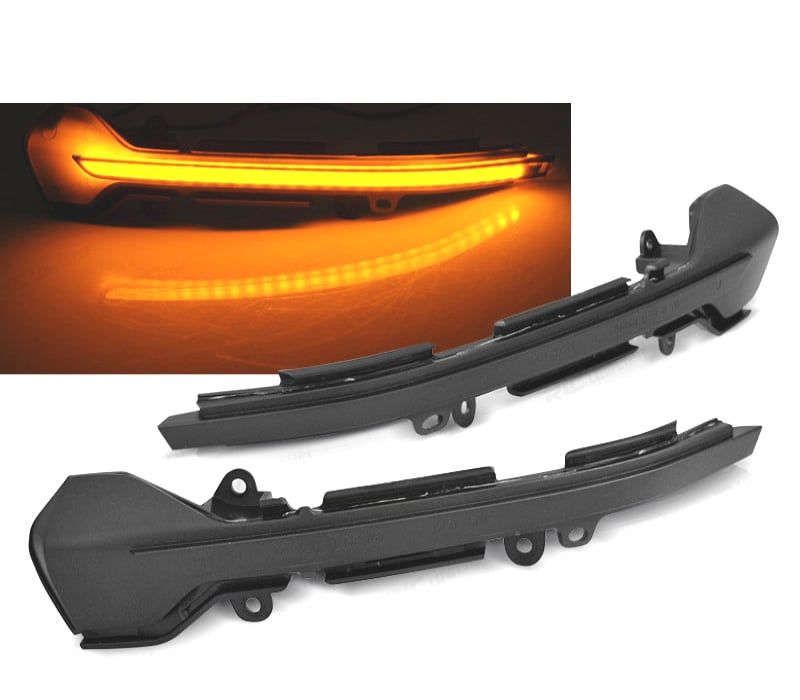 CONJUNTO DE INDICADORES LATERAIS SEAT IBIZA ARONA LEON III DINÂMICOS LEDS FUMADOS