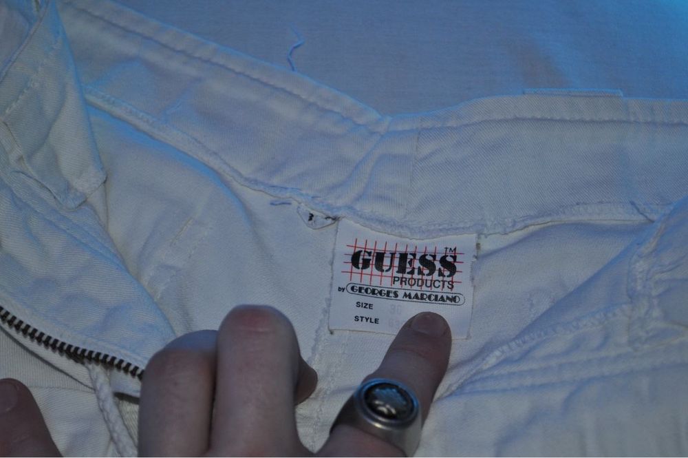 Винтажные штаны Guess белые