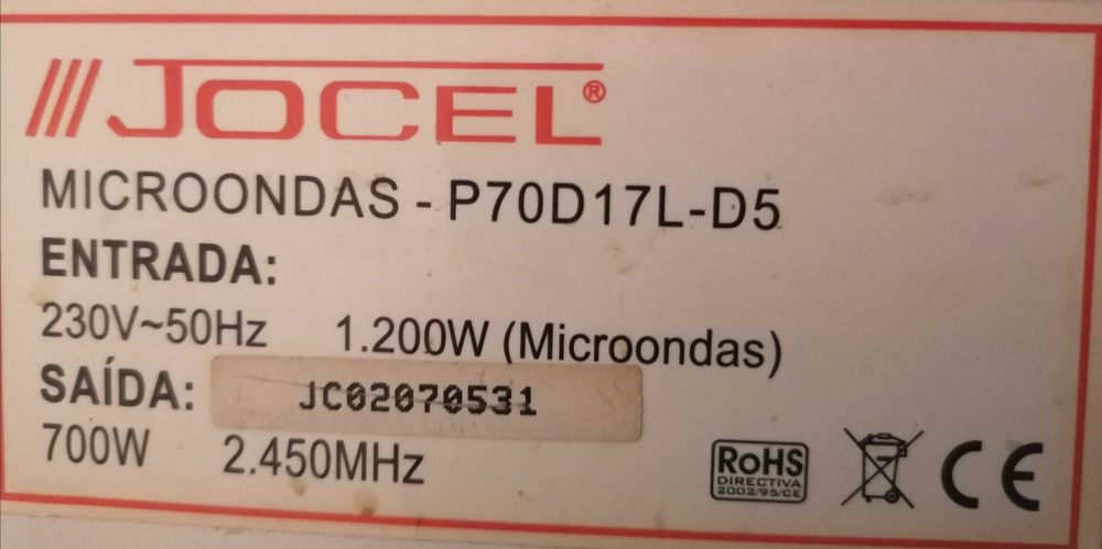 Microondas Jocel usado425333453478973441