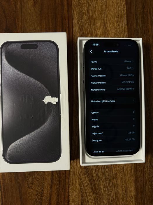Iphone 15 pro 128gb, kondycja 92%, stan perfekcyjny, okazja!