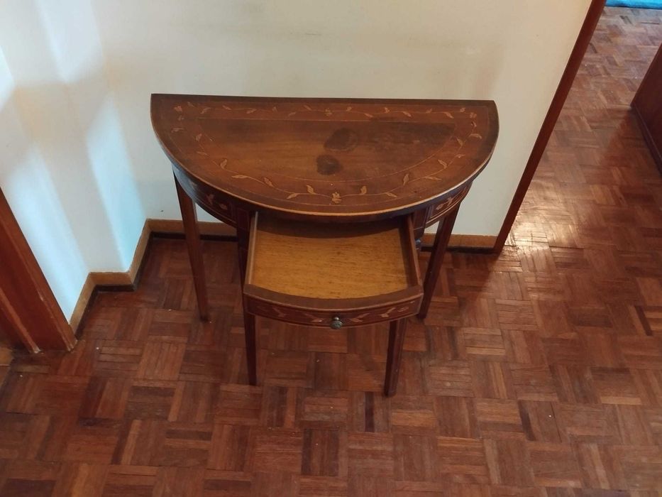 Mesa consola demi-lune vintage