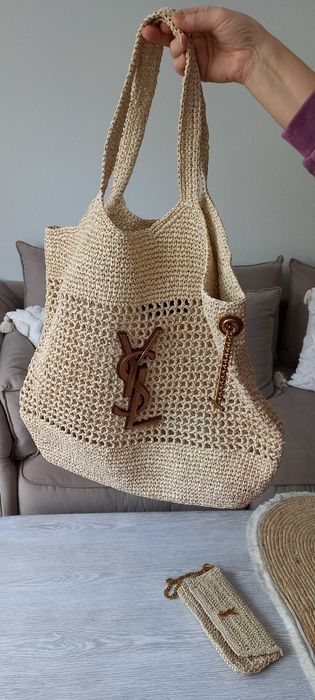 Torba Saint laurent Lcare crochet raffia PARIS