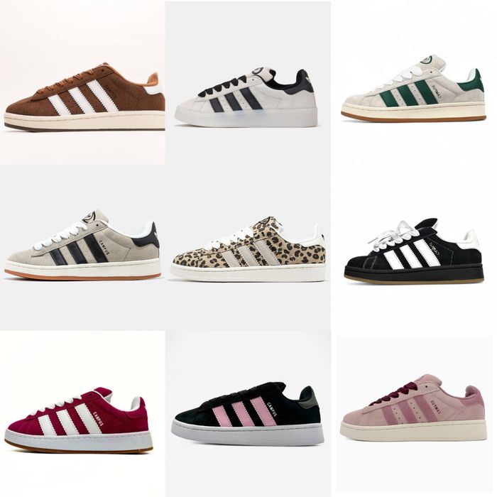р36-45 Adidas Campus Grey Black White Red Green Beige