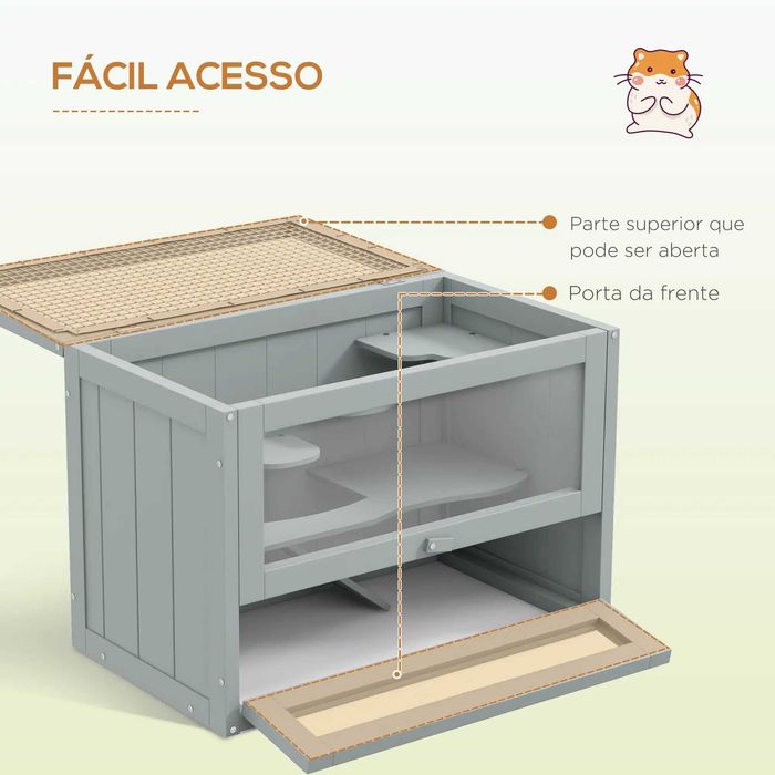 Gaiola de Madeira para Hamsters