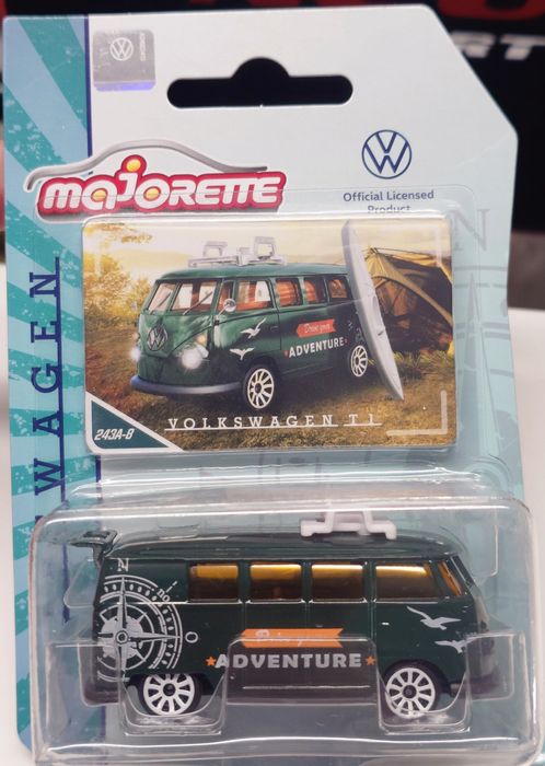 Majorette Volkswagen T1 VW camper bus surfer surfing kamper van deska