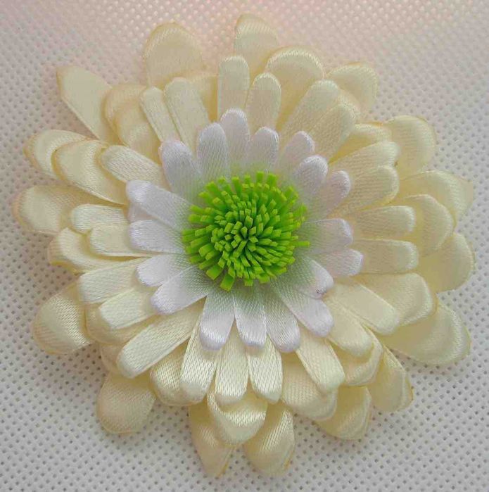 Kwiatki wstążki kanzashi