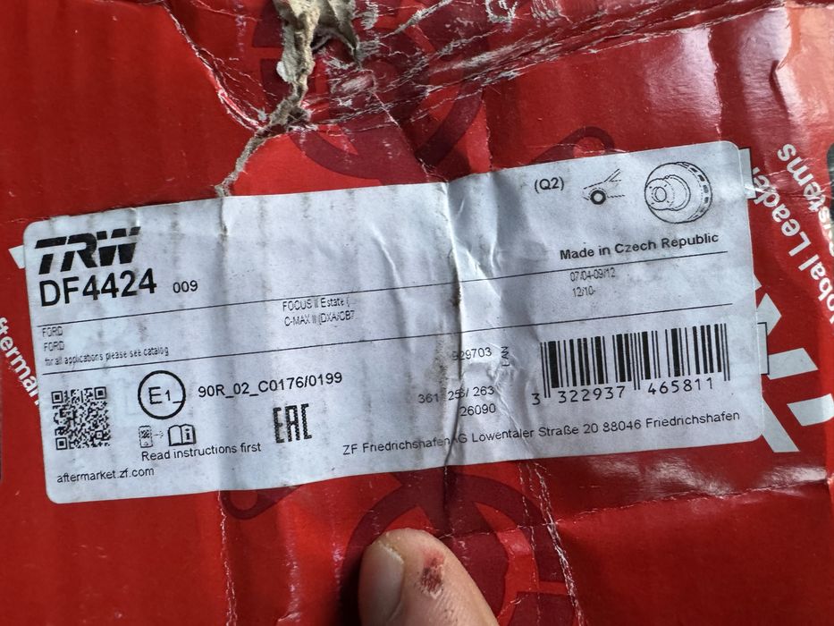 Tarcze hamulcowe TRW DF4424 – NOWE (nie uzywany)