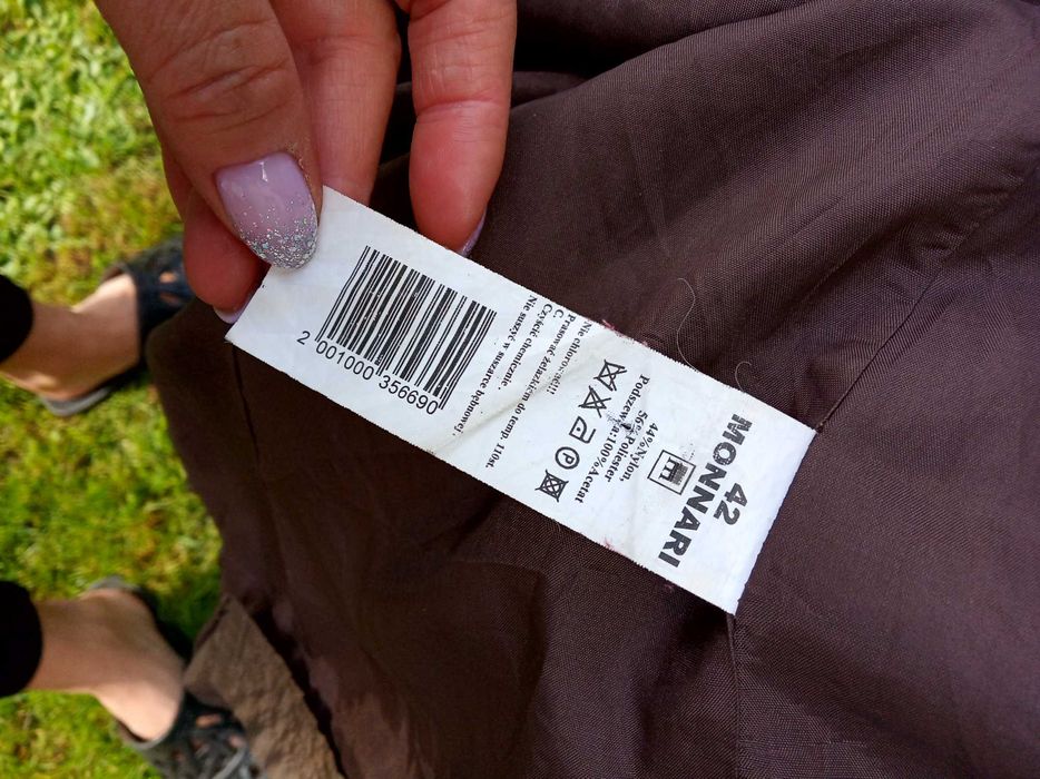 leciutki płaszczyk wiązany bufki Monnari