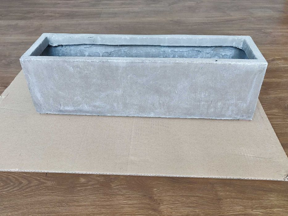 Trzy Doniczki Rynna Beton Dekoracyjny  60cm/17cm/17cm