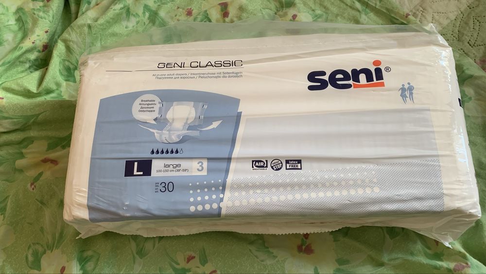 Продаю памперсы для взрослых Seni L размер