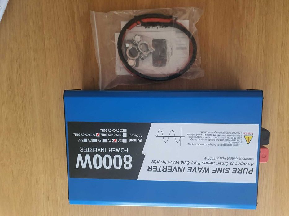 Przetwornica 8000w, z 24V na 220V NOWA!