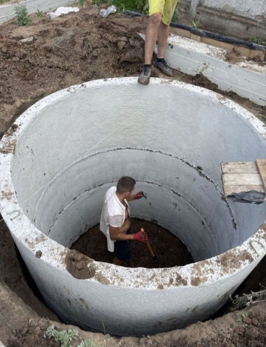 Септик копка під ключ будівництво із кілець М350(8,11,13,15,33)м3