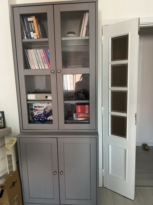 Armário + vitrine HAVSTA IKEA Cinza